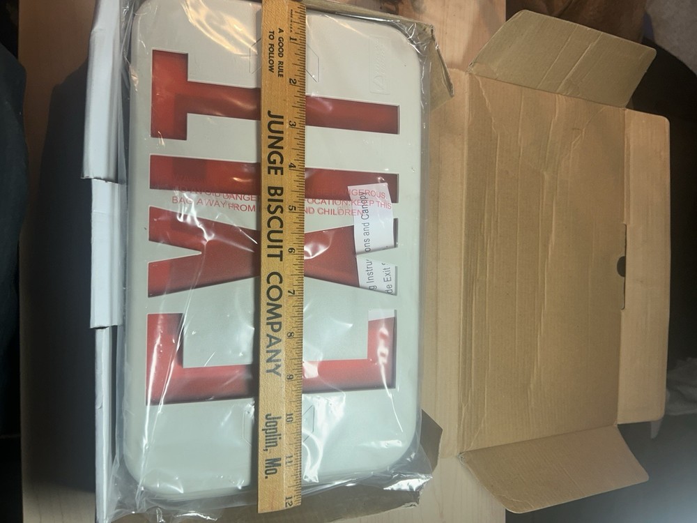 NIB LITHONIA LIGHTING EXR LED EL M6 EXIT SIGN