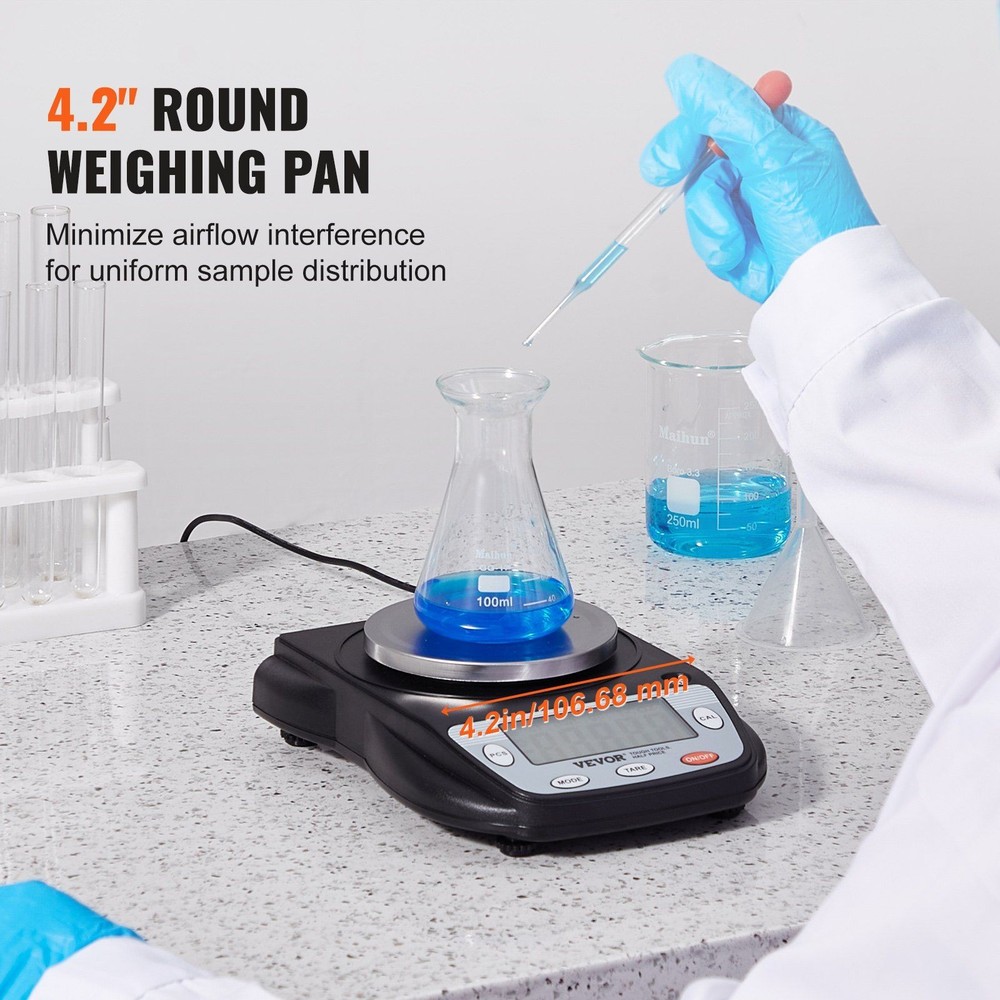 600g x 0.01g Electronic Lab Scale & Analytical Balance, 6 Unit Conversions