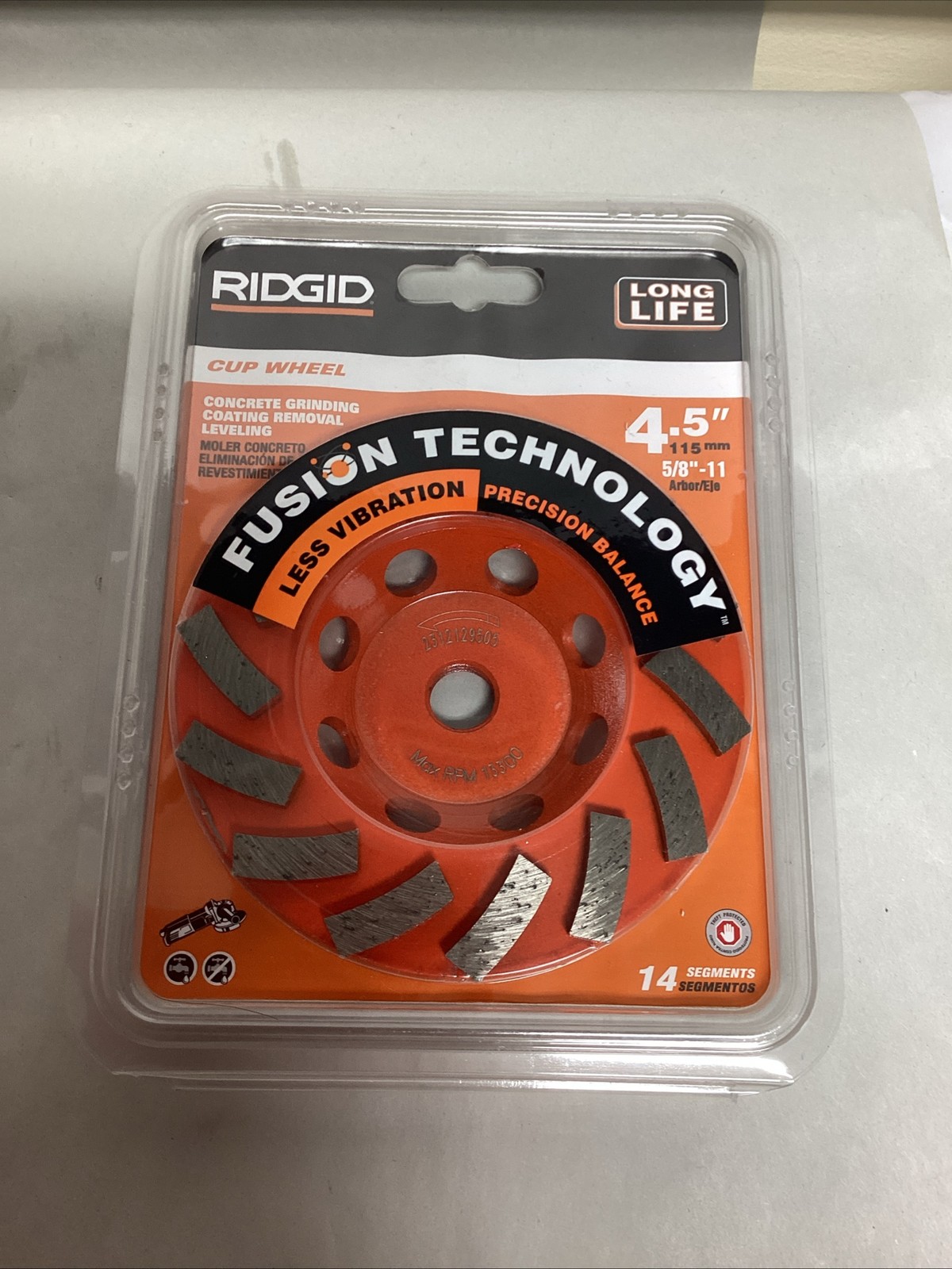 RIDGID 4.5 in. Turbo Cup Wheel- Free Shipping