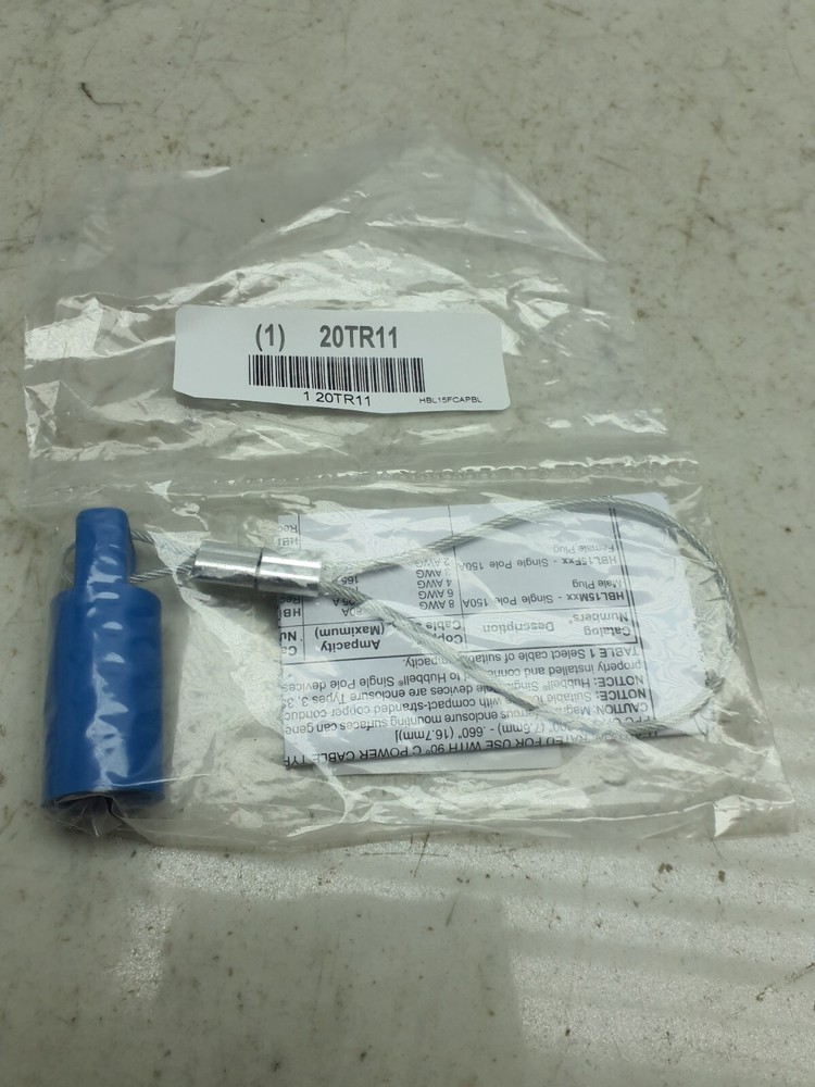 HUBBELL HBL15FCAPBL Single Pole Connector Protective Cap Blue
