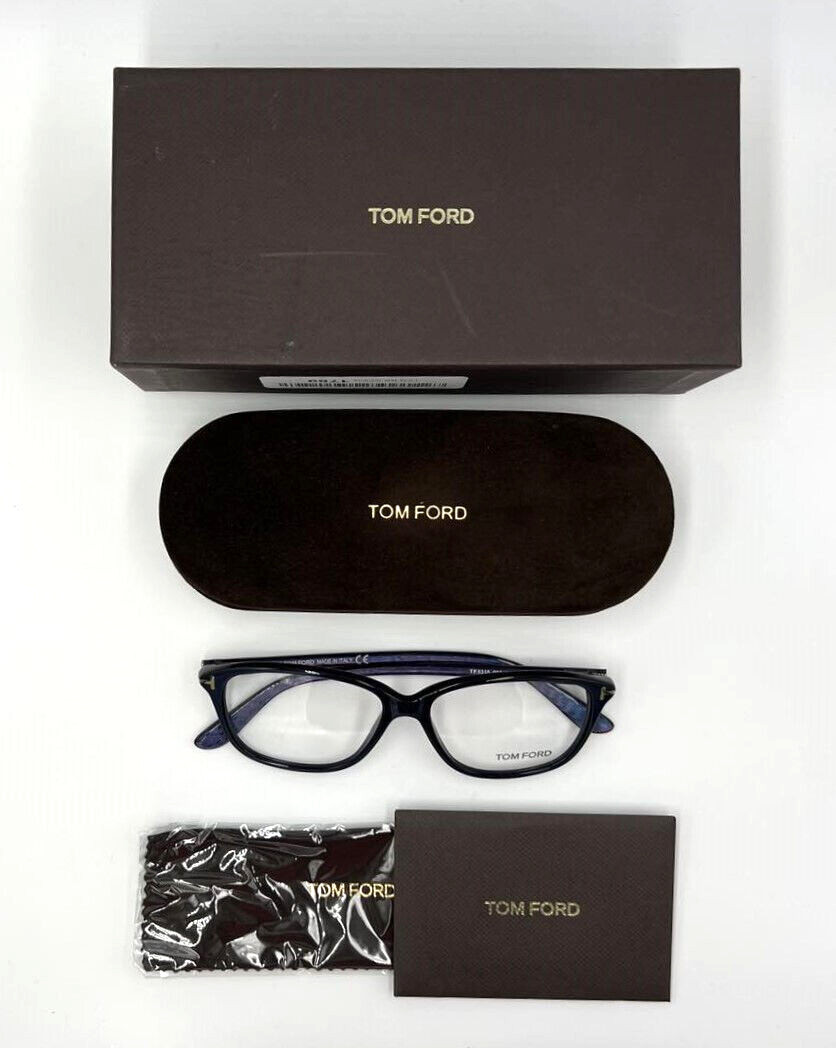 Authentic TOM FORD TF5316 092 Blue Demo Lens Eyeglasses 54 mm (4-22,23,24)