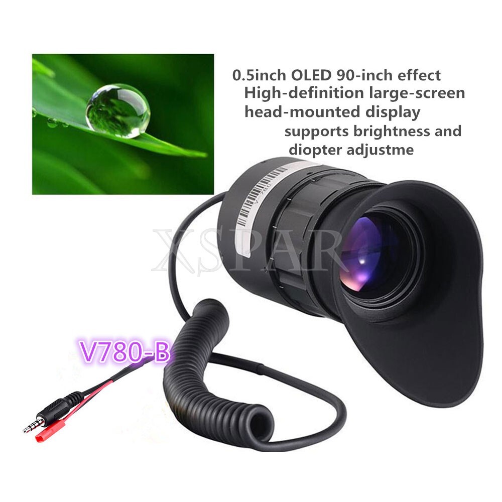 V780-B Head Mounted Display Wearable 1024*768For FPV With Composite AV Interface