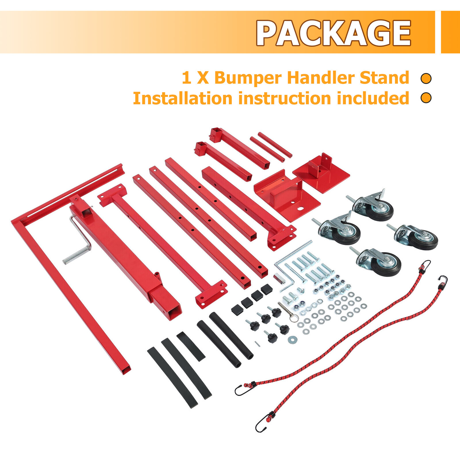 Mechanical Car Door Lift Jack Hydraulic Press and Bumper Handler Stand New Red