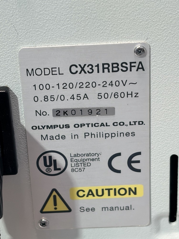 Olympus CX31 Microscope CX31RBSF Width Objectives