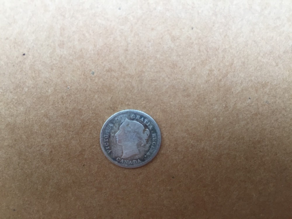 1881 canada 5 cent silver coin nickel