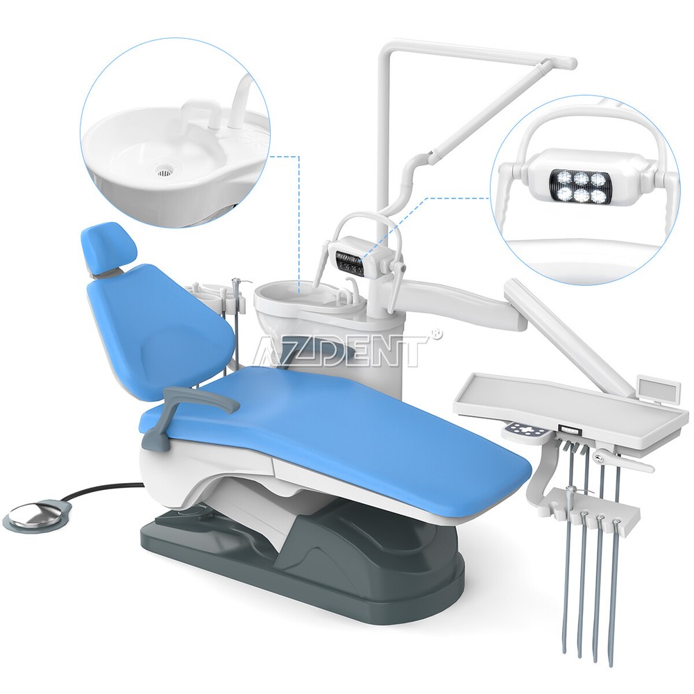 Dental Unit Chair Computer Control+Stool /Portable Suction Unit +Air Compressor