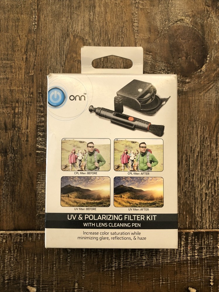 Onn Uv & Polarizing Camera Lens Filter Kit