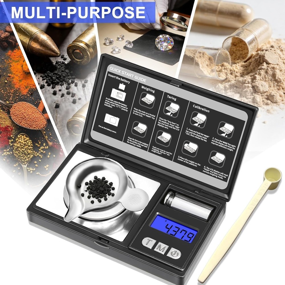 High Precision 50g Micro Gram Scale – Lightweight, Tare Function & Auto-Off