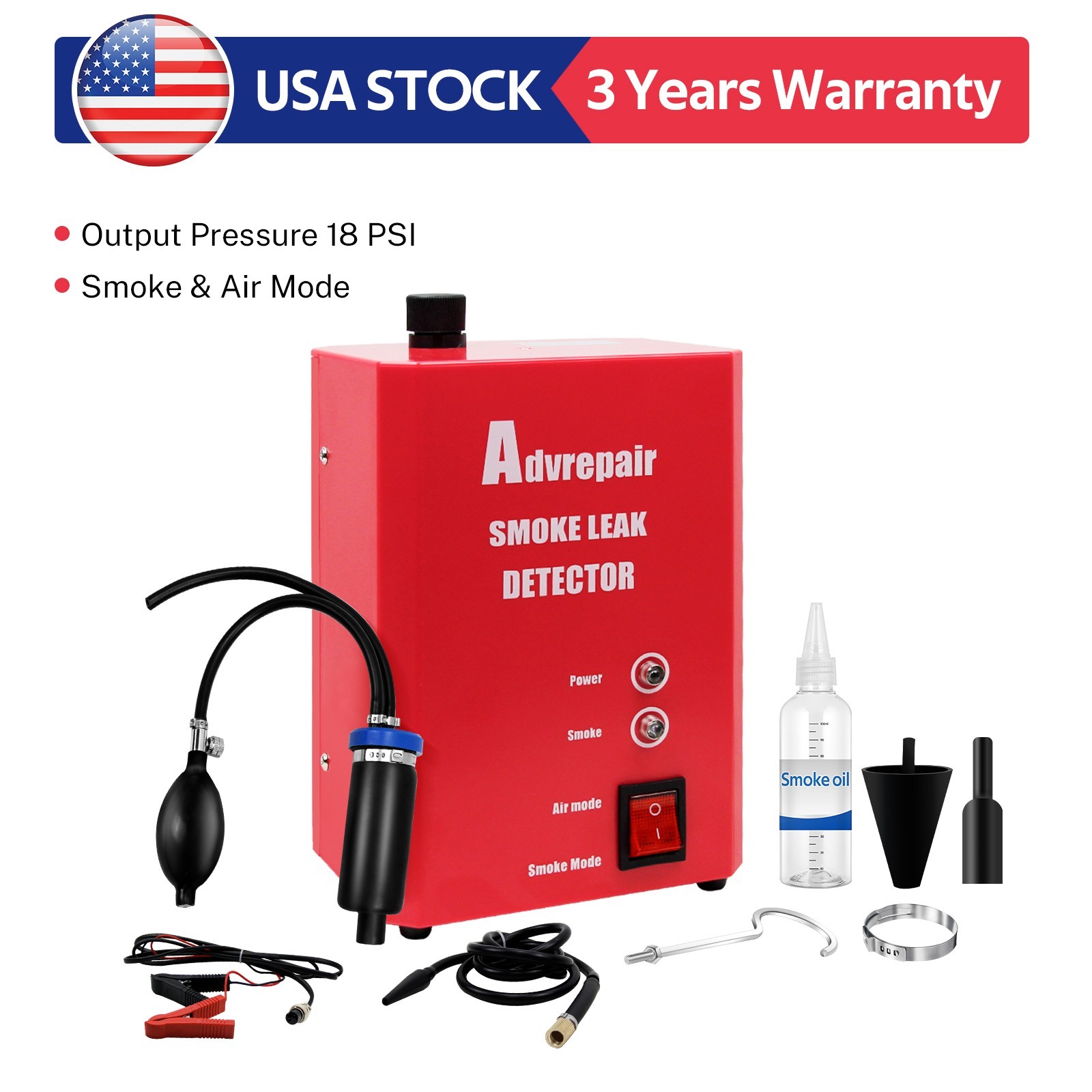 Automotive EVAP Smoke Tester Machine Car Vacuum Pipe System Smoke Leak Detector