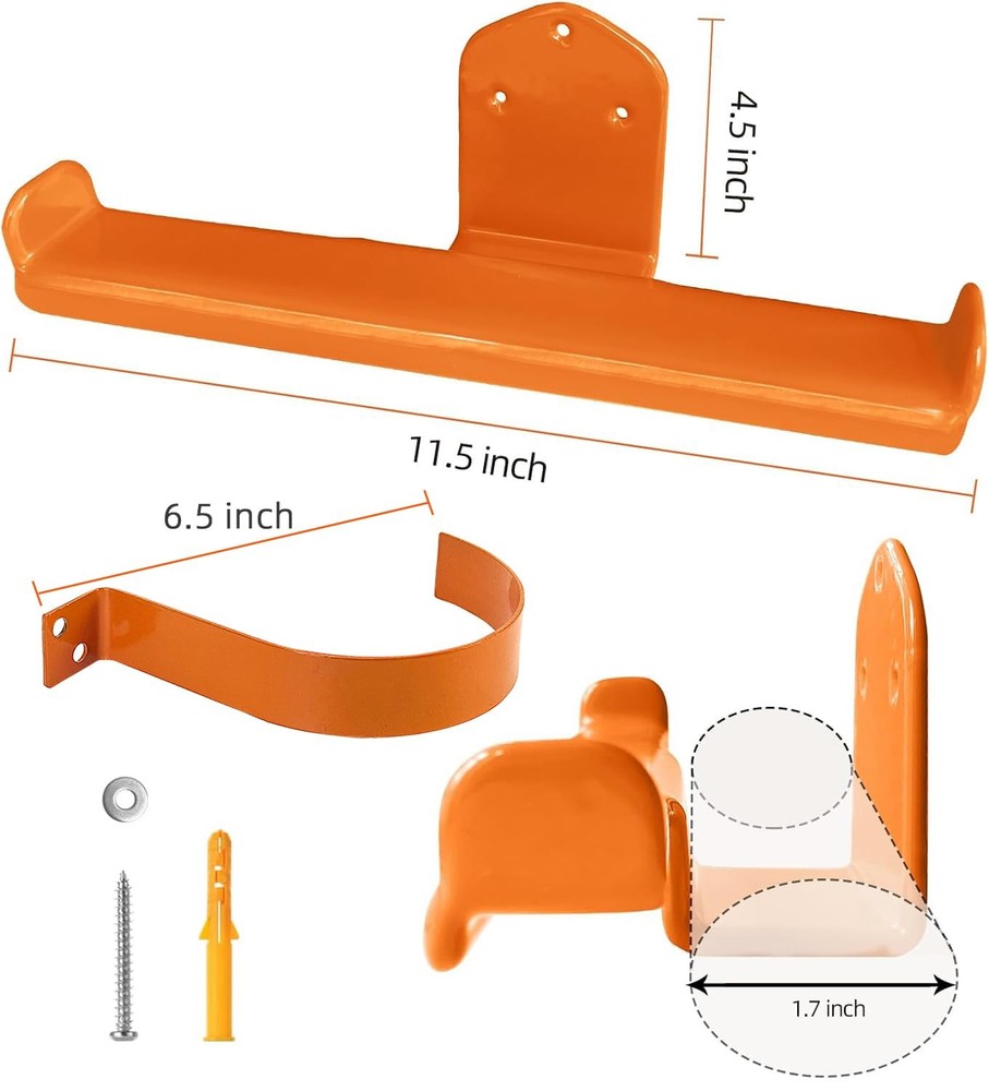 OSROENE 2-Pack Heavy Duty Backpack Leaf Blower Sprayer Hanger Wall Mount Hook