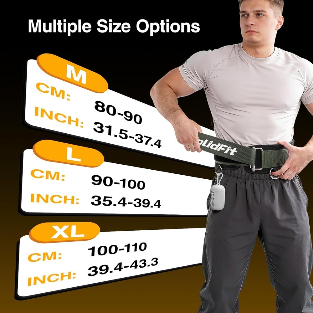 Self Locking Multi Attachment Dip Belt for Weight Lifting