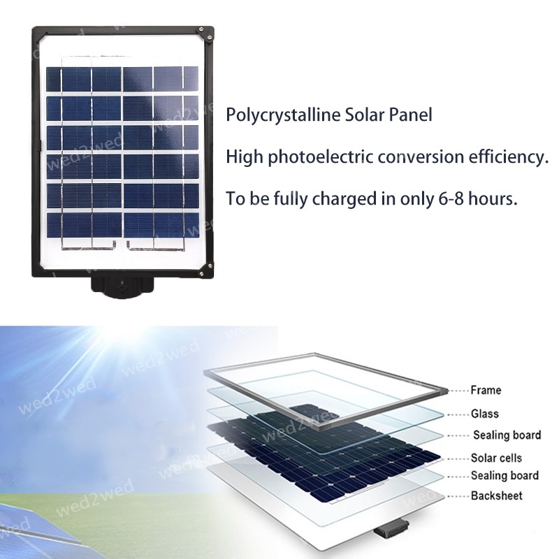 450W LED Solar Steert Light Motion Sensor Frontyard Security with Remote & Pole
