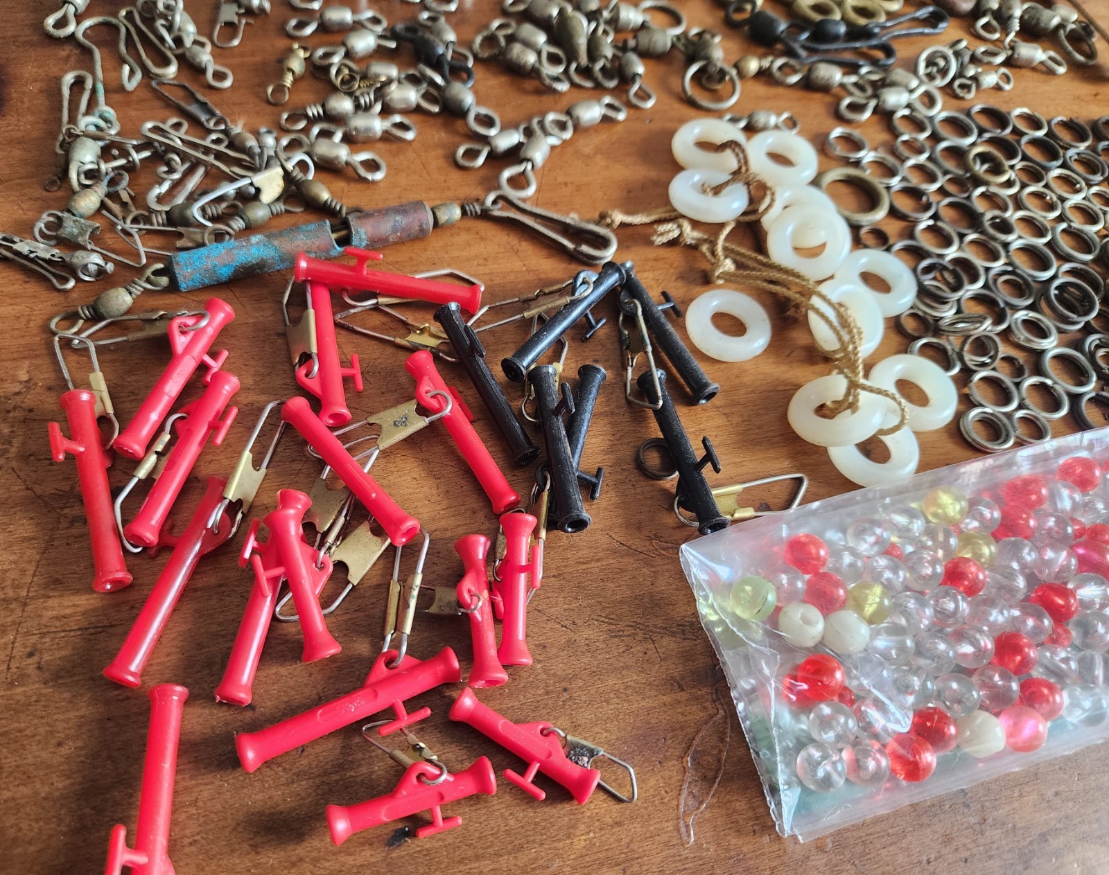 Vintage Lot of 250+ Pieces of Fishing Tackle Parts - Making or Repairing Lures