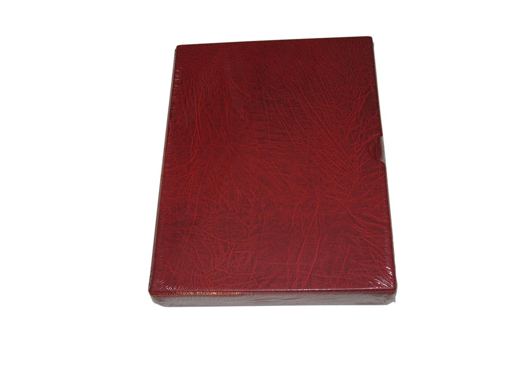 Lighthouse Red Vario F Padded Leatherette 3 Ring Binder Album with Slipcase