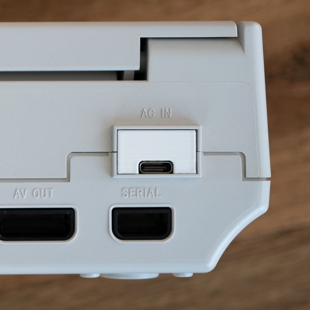 Dreamcast Replacement Power Supply USBC Type C Mod With 3D Printed Spacer
