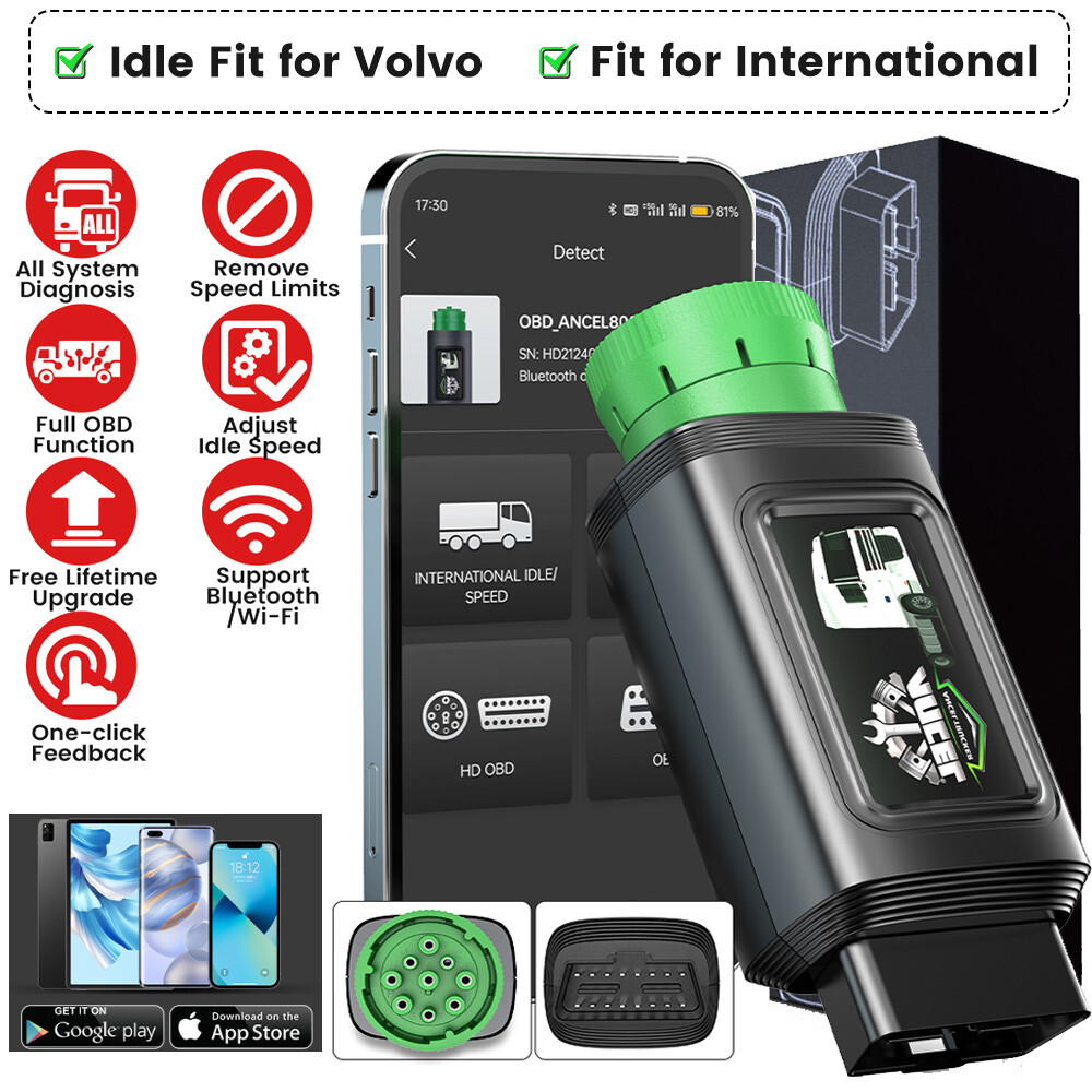 Diesel HOBD Scanner Heavy Duty Truck Code Reader Remove Speed Limit Diagnostic