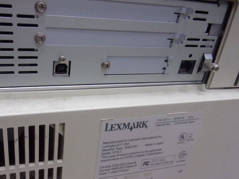 Lexmark 4025-001 W820 Network Laser Printer USB SEE NOTES
