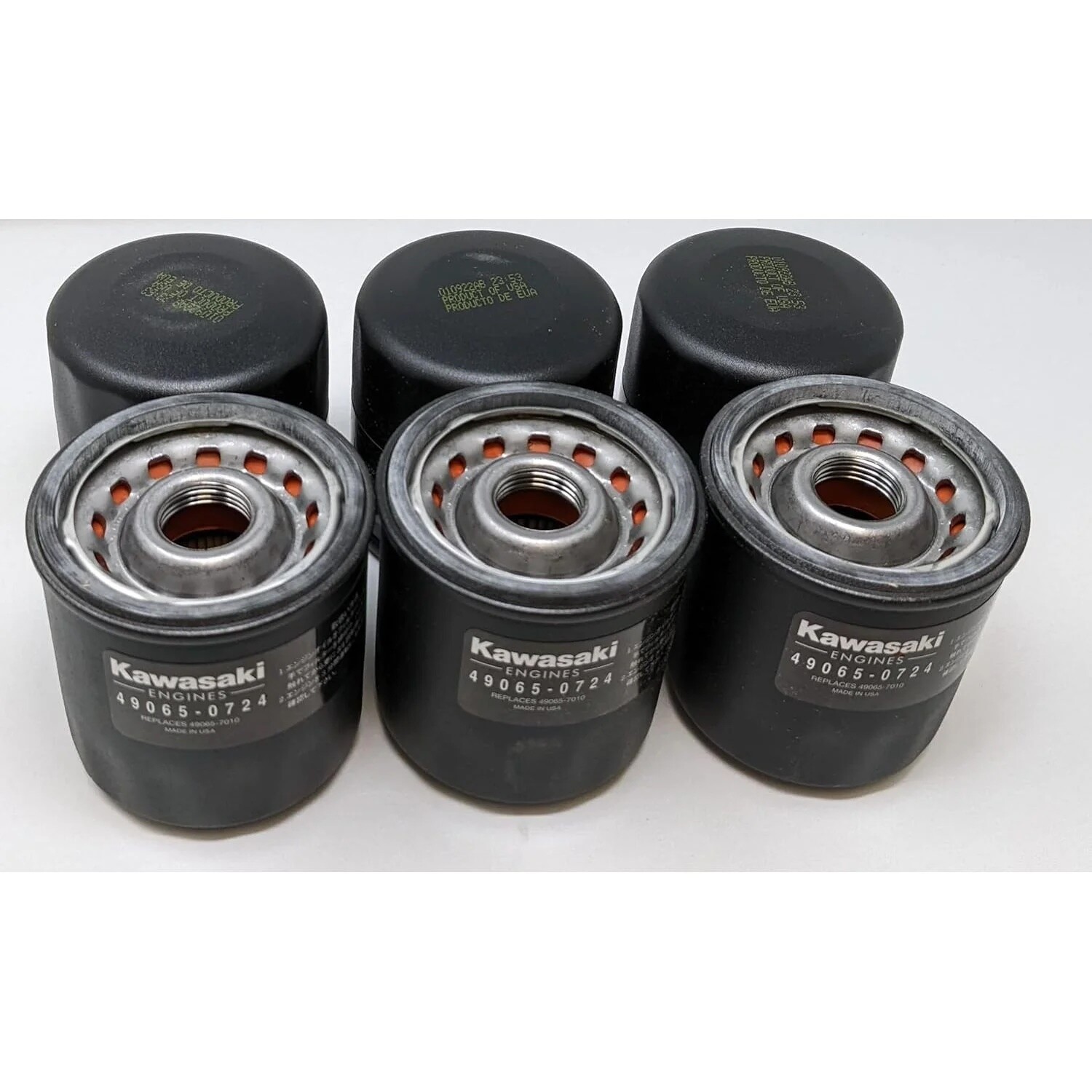 Kawasaki 6 Pack Genuine 49065-0734 Oil Filter OEM;Replaces 49065-0724 49065-7010