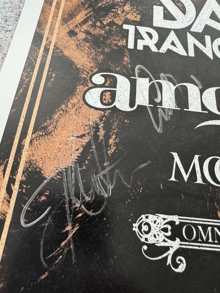 PROMO Amorphis Poster 11x17 Venue Dark Tranquility Autographed NEW