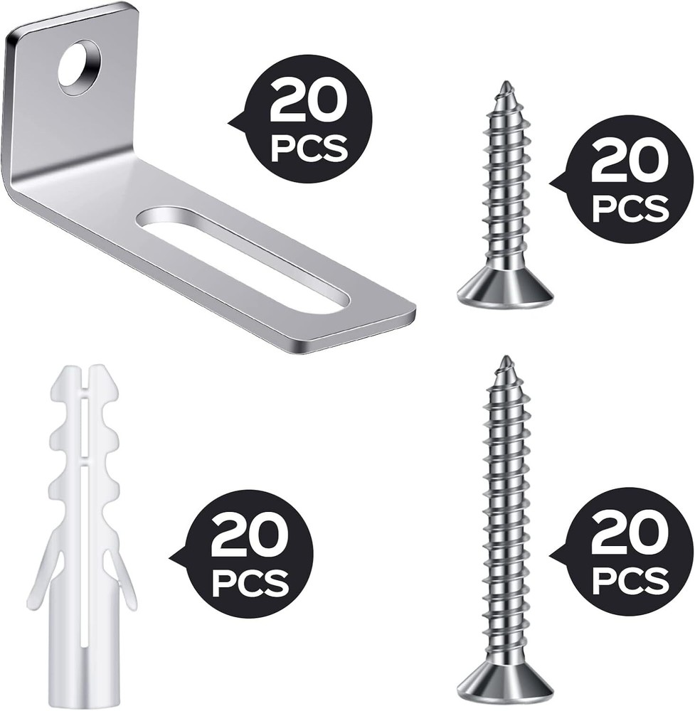 20 Set Whiteboard Brackets Whiteboard Installation Hardware Kit Mounting Wall Ha