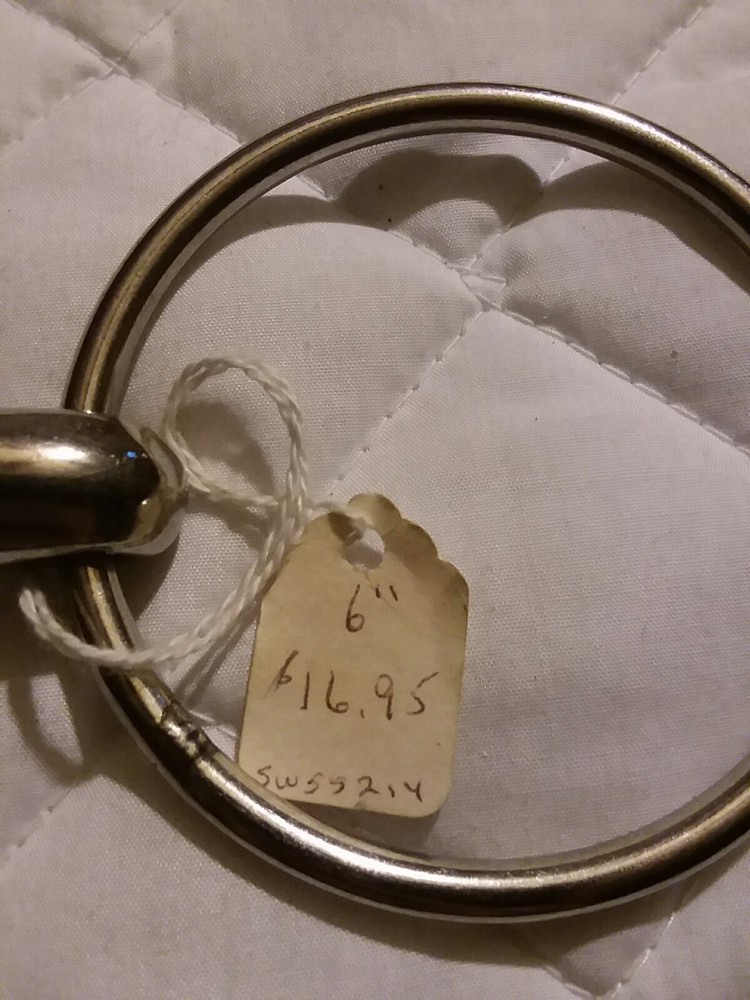 Stainless Steel Snaf Mouth 6" Ring Snaffle Bit New