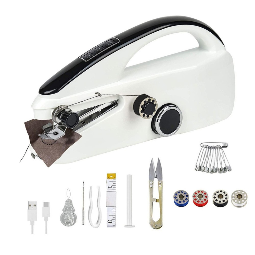 1set Portable Home-use Sewing Machine W/Practical Sewing Kit DIY Tailoring Tool