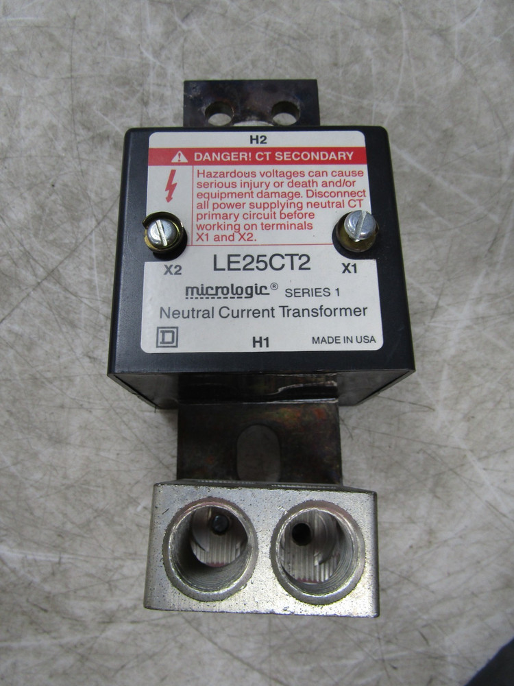 💥SQUARE D MICROLOGIC 250 AMP NEUTRAL CURRENT TRANSFORMER LE25CT2