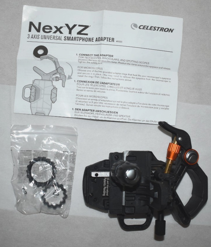 NexYZ by Celestron Smartphone Adapter Open Box (BLK-8)