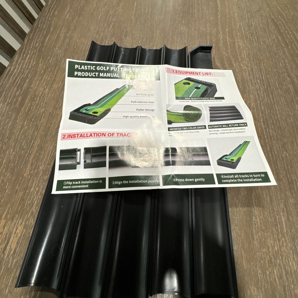 Golf Green putter trainer upgrade edition w/automatic ball return track