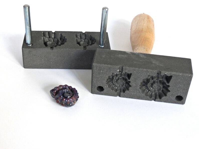 Graphite Press for Ammonite Shaped Lampwork Beads Making