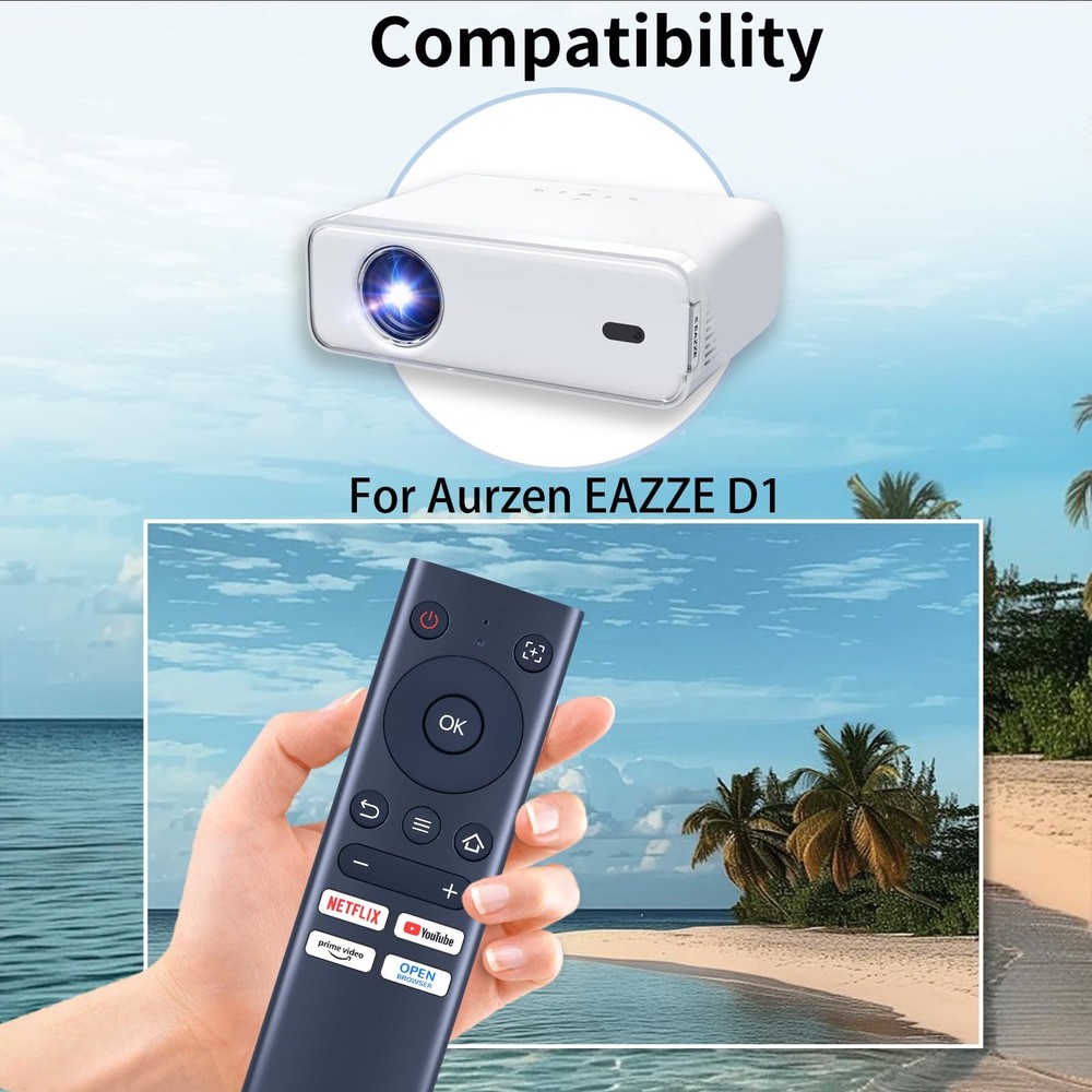Replacement Remote Control Compatible with Aurzen EAZZE D1 Smart Blue