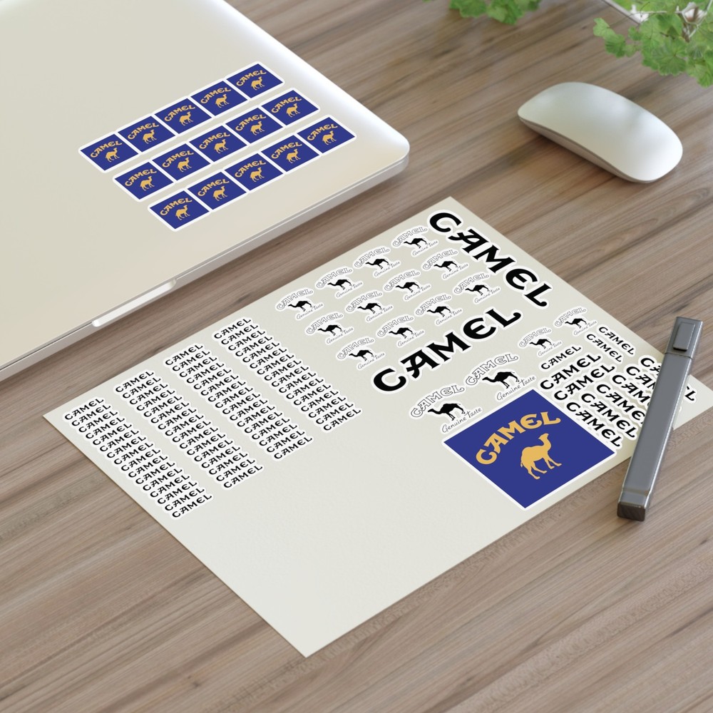 Camel Cigarette Logo Sticker Decal Sheet Variety Sizes