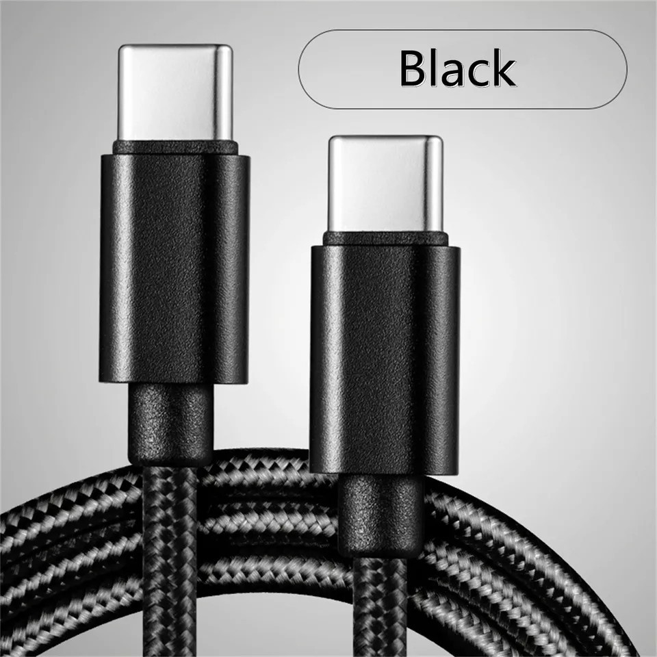 1PC NEW C-TYPE-C (BLACK) Charging Data SYNC Charger Cable Cord Fast Ship