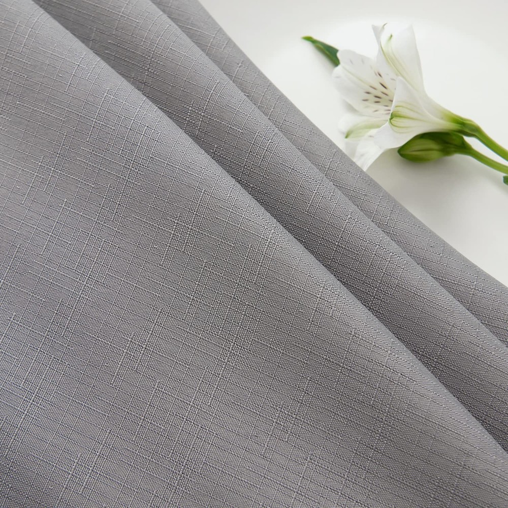 maxmill Rectangle Slubby Textured Tablecloth Waterproof Spillproof Wrinkle Fr...
