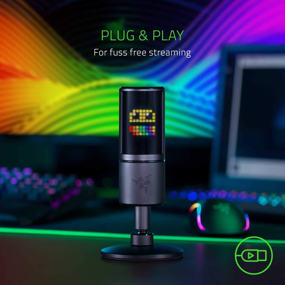 Razer Seiren Emote Wired Condenser Microphone, Black