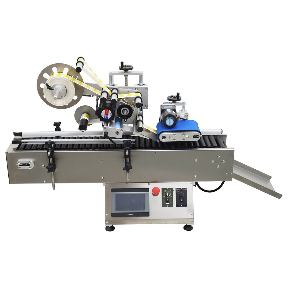 Automatic Desktop Roller Conveyor Horizontal Labeling Machine Touchscreen 110V