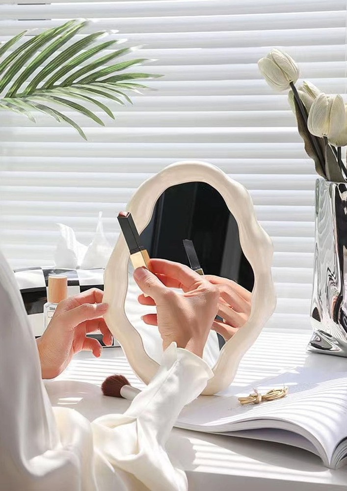 Cloud Makeup Mirrors for Desk, Tabletop Vanity Mirror Hanging Wall Mirrors De...