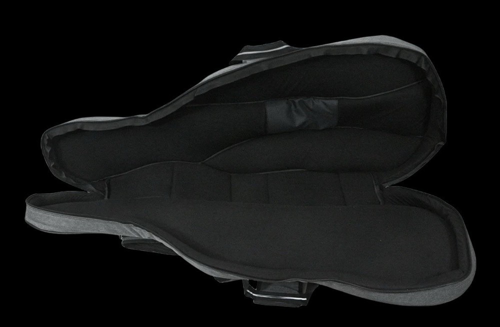 4/4 Cello Gig Bag Case with Multiple Pockets, Handle, straps, light Gray
