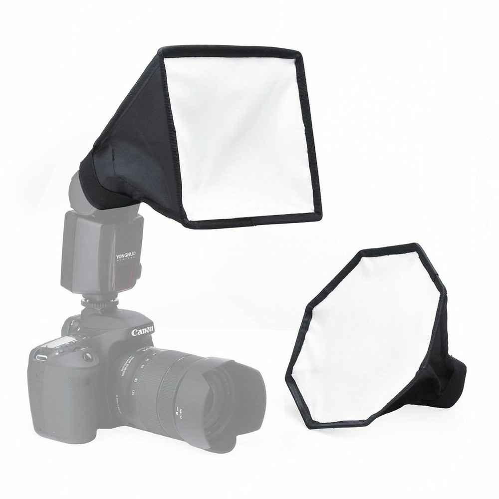 Flash Softbox for Speedlight Kit - Portable 8"/20cm Octagon Softbox + 8"x6"/2...