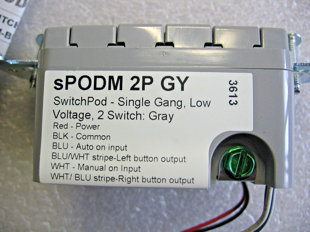 Acuity Sensor Switch SPODM 2P GY Gray Low Voltage Switch Single Gang 2-Switch