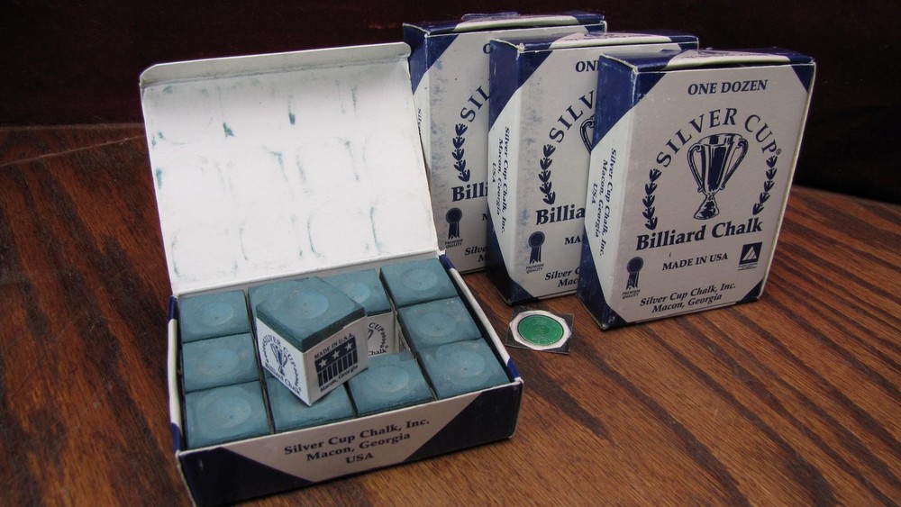 4 doz Pool Chalks Silver Cup Billiard Chalk 48 lot