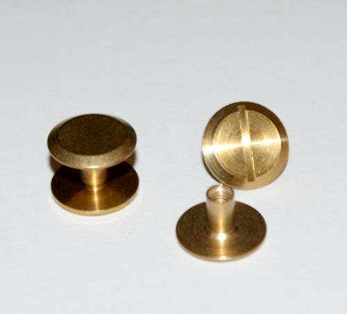 4-10mm Flat Belt Screw Leather Craft Chicago Nail Brass Solid Rivets Stud Head