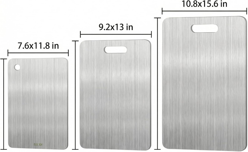 Titanium Cutting Board Double-Sided Titanium Cutting Boards for Kitchen Camping
