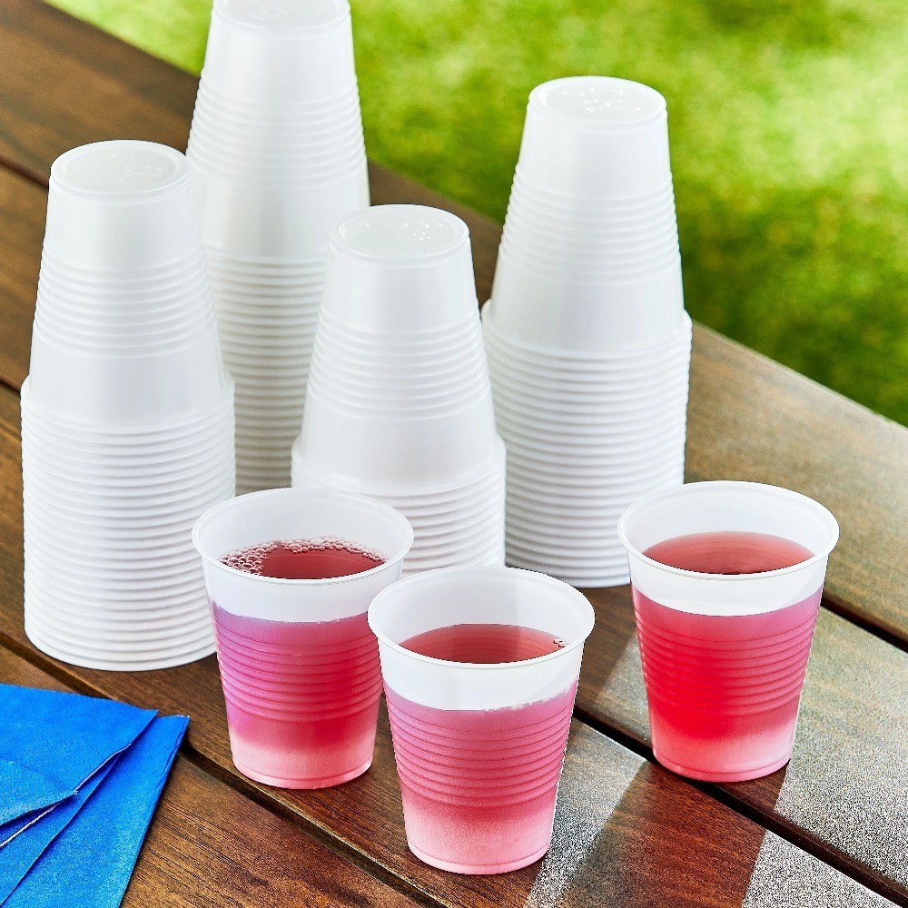 Disposable Plastic Cups Clear 5 Ounce All Purpose 100 Pack