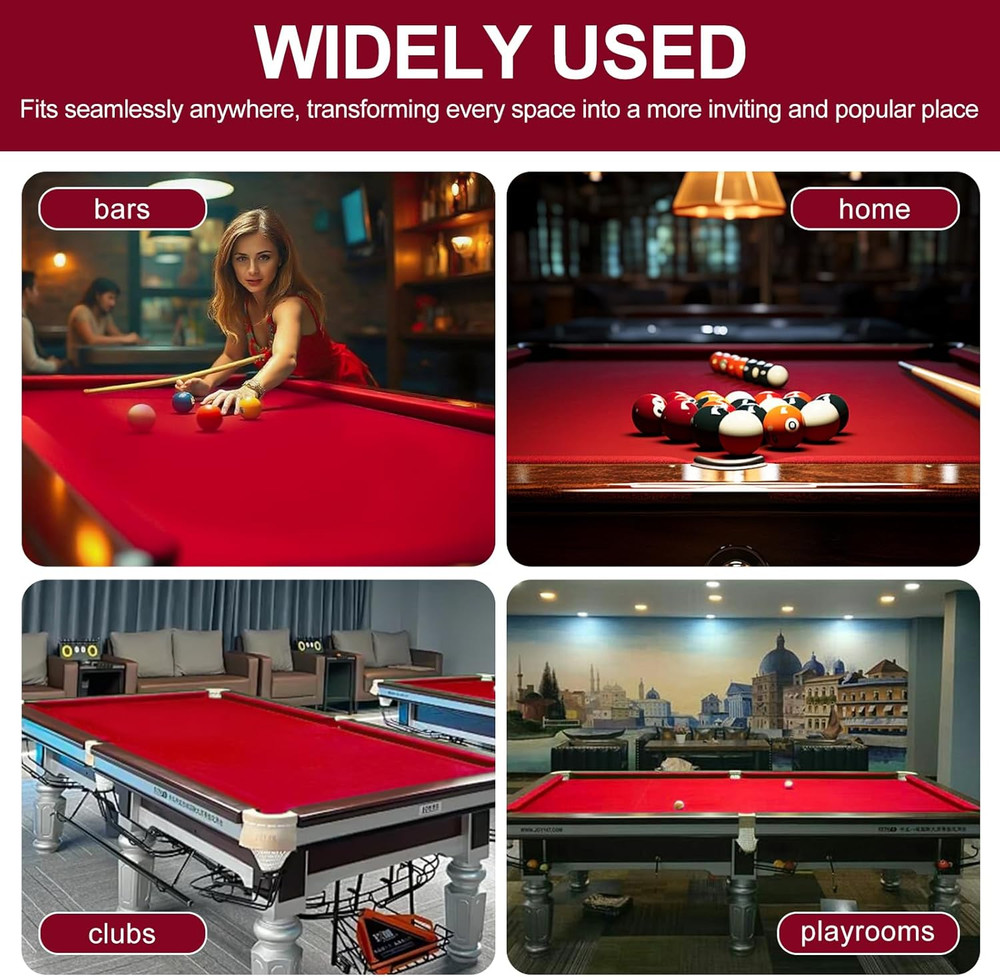 Pre-Cut Pool Table Felt Replacement Kit - 8Ft Billiard Cloth W/Gloves, Strips &