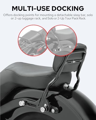 Four Point Docking Hardware Kits Quick Release Sissy Bar Luggage Rack Chrome