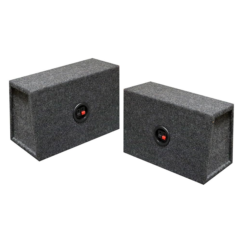 2 x QPOWER SINGLE 6×9" 6x9 INCH SEALED ANGLED FRONT EMPTY SPEAKER BOXES
