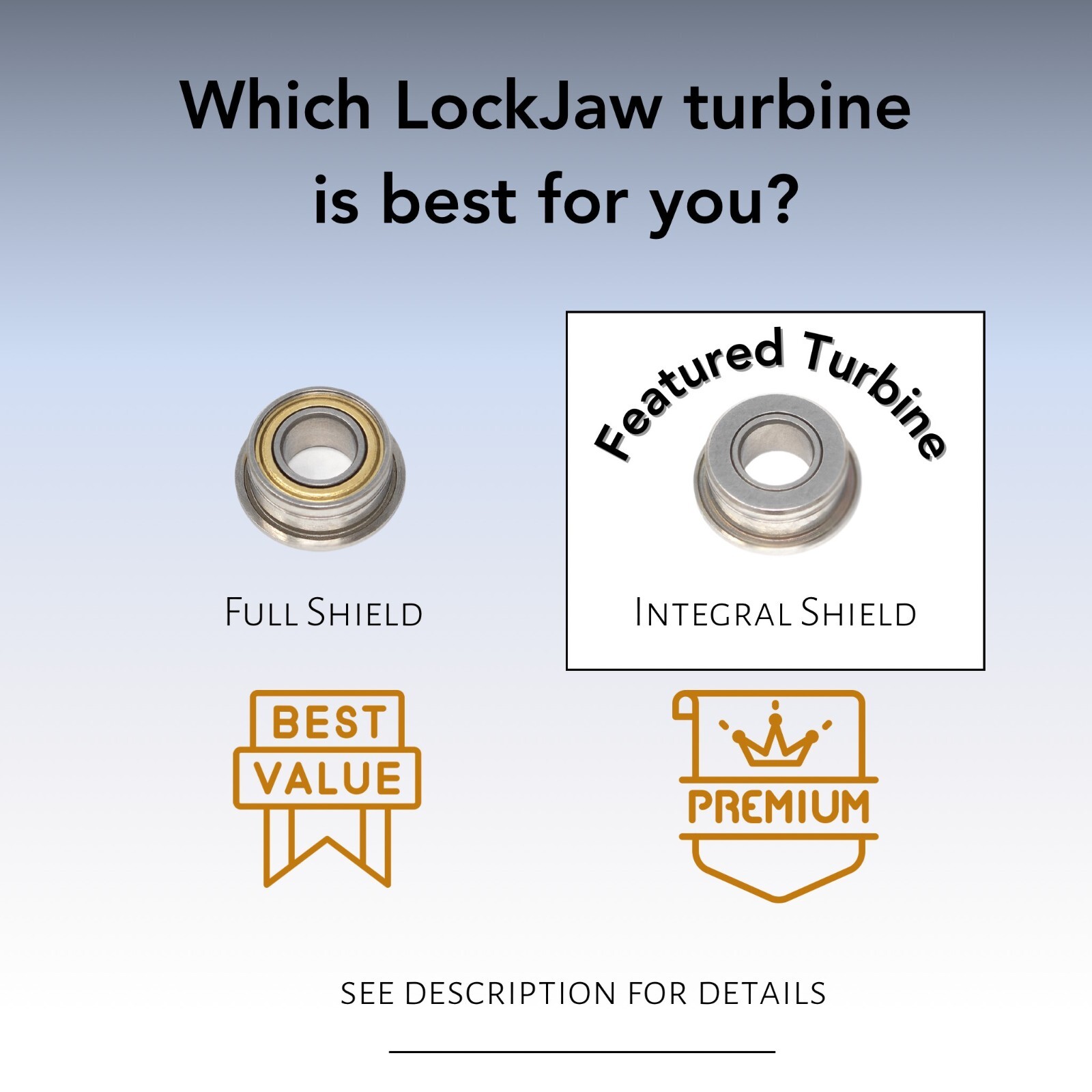 Star 430 Turbine SWL SW Push Button CERAMIC Bearings 3 MONTH WARRANTY!