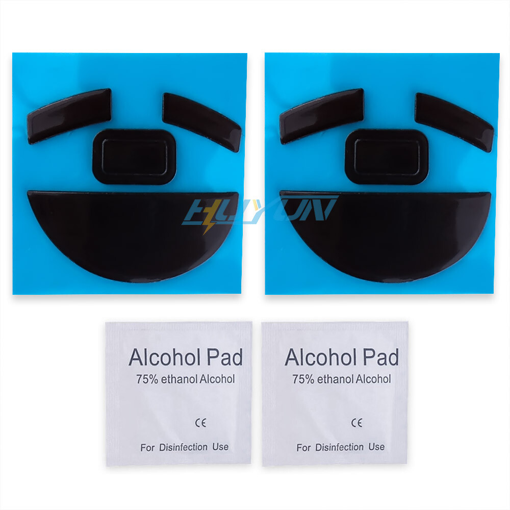 2 Sets Black Rounded Curved Edges Mouse Feet Skates for Razer Mamba hyperflux