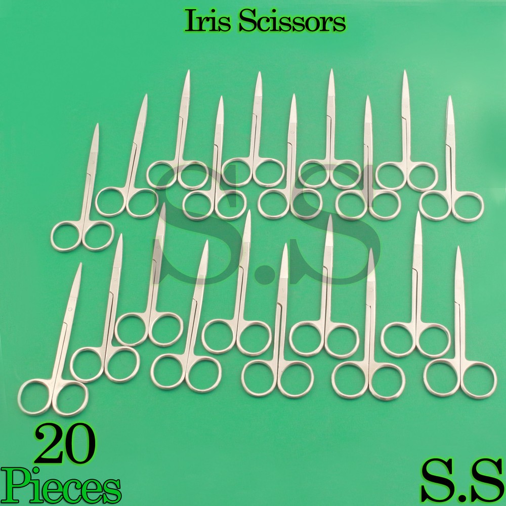 20 Iris Scissors 4.5" Straight Surgical Dental Instruments
